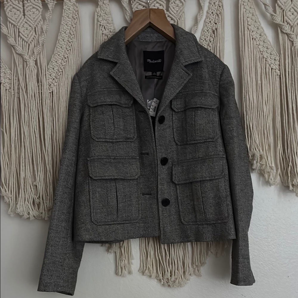 Women's Madewell Gray Military Field Jacket